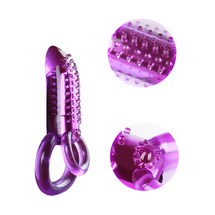 Vibrating Clitoral Stimulation Cock Ring - Reusable Penis Ring Sleeve for  Men, 10 Frequency Options, OEM Accepted, Purple