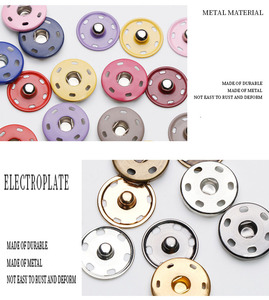 Nhà Máy Bán buôn vòng chân vàng bạc đỏ vàng đen tàng hình ép <span class=keywords><strong>Snap</strong></span> Fastener Giấu Nút cho áo - Product Image 4