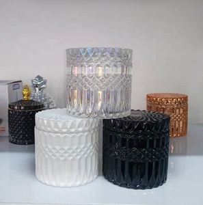 Vases à bougies de luxe en gros, 8oz 12oz, grands, vides, noir mat et or, avec couvercle plat, pour la fabrication de bougies - Product Image 6