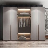 CBMMart Armoire moderne personnalisée à combinaison ouverte Armoire en métal pour meubles de chambre à coucher