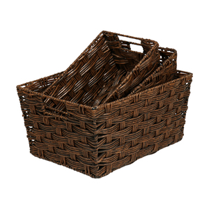 Cesta de almacenamiento de mimbre tejida <span class=keywords><strong>para</strong></span> organizar juguetes decorativos, cosméticos, ropa de cocina, ropa de bebé y niños. - Product Image 2