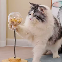 Nouveau Jouet pour chat en bois massif, écologique et moderne, distributeur de nourriture interactif, balle à bascule pour le jeu