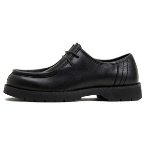 Chaussures en cuir pour hommes, décontractées et polyvalentes, rehaussantes, style workwear rétro japonais, en cuir véritable, type derby - Product Image 5