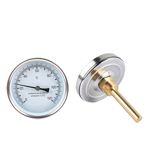 Termómetro Bimetálico con Dial, Precisión 2.5, Conexión Trasera 1/4 NPT para Tuberías de Calderas y Hornos - Product Image 2