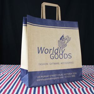 Customizable Printed Logo White Shopper Shopping Gift Wine Food Takeaway <b>Paper</b> <b>Packaging</b> Bag for Eyeglasses Store - Product Image 5