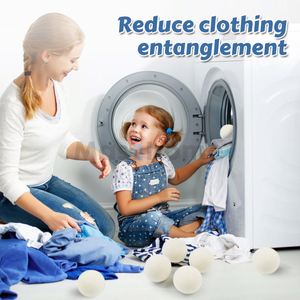 Nouvelles boules de lavage tendance, naturelles, réutilisables, en laine biologique, pour le séchage du linge - Product Image 6