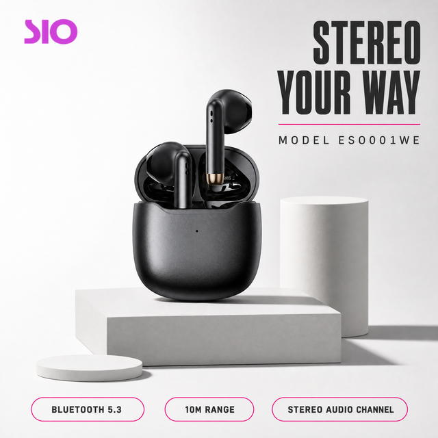 Earphones 5.3 Stereo Sound 10m Transmission Range Lecture Meeting Podcast Commute Listening Calls and Audiobook