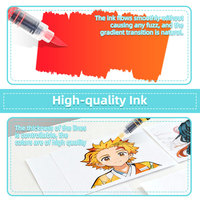 Marqueurs de peinture acrylique 120 couleurs, pointe pinceau souple, encre permanente, encre colorée, marqueur liquide direct pour papier, écriture sur pierre