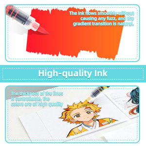 120 Màu Sắc Acrylic Sơn Đánh Dấu Bàn Chải Mềm Tip Vĩnh Viễn Mực Màu Mực Trực Tiếp Chất Lỏng Đánh Dấu Thiết Lập Cho Giấy Đá Bằng Văn Bản - Product Image 5