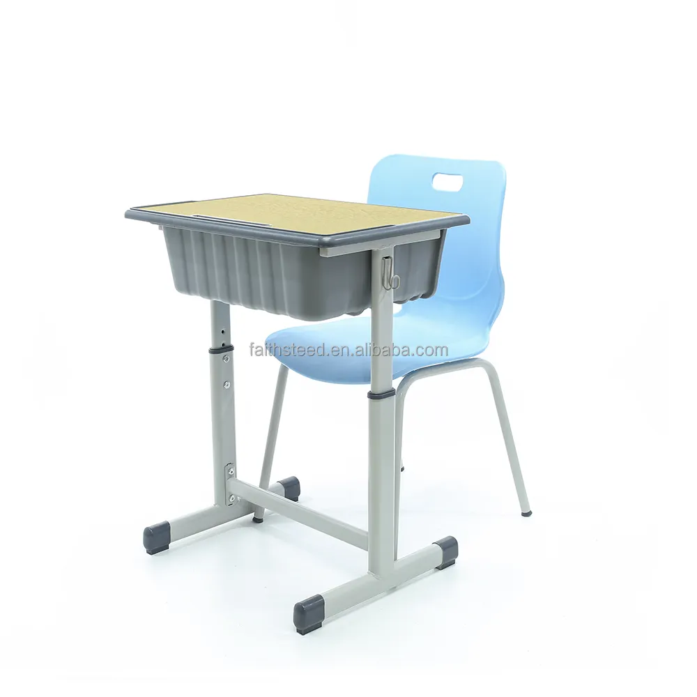 كرسي ومكتب لأغراض المدرسة الابتدائية مناسب لفصول الدراسة يتم تعديل ارتفاعه من البلاستيك pp صديق للبيئة مريح