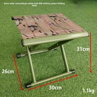 Tabouret pliant portable robuste avec assise épaissie pour camping, pêche, voyage et usage domestique, petit banc d'extérieur