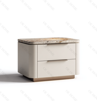 Table de chevet mini réglable en bois massif, design moderne et épuré, avec rangement et 2 tiroirs, idéale pour appartement, chambre et salon - Collection 2025