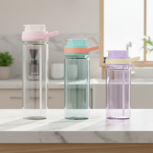 Vaso de Plástico Tritan Personalizado de 500 ml con Botella de Agua Resistente a la Temperatura para Beber Directamente, Seguro para Todos, Botellas Tritan - Product Image 1