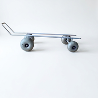 Remorque de plage en aluminium pour bateau à moteur avec structure de plateforme tout-terrain à quatre roues pour sable, outils OEM