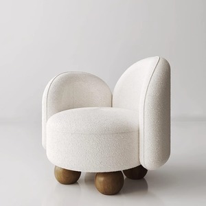 كرسي أريكة إيطالي صغير فاخر فردي ، صوف خروف شهير كسول للإنترنت ، خزانة غرفة معيشة - Product Image 3