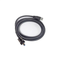 Cable para Cámara de Visión Artificial USB 3.0 Micro B Macho a Tipo A Macho con Tornillos de Fijación Blindados