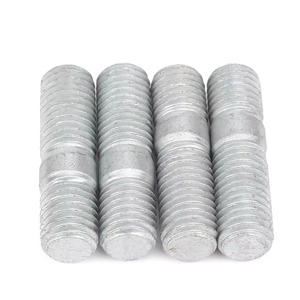 Boulons à tête cylindrique à double extrémité galvanisés à chaud de grade 8.8 <span class=keywords><strong>DIN</strong></span> <span class=keywords><strong>939</strong></span> en acier au carbone métrique pour équipements et construction - Product Image 1