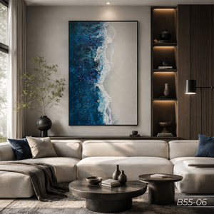 Factory Direct Mirror Beach Landscape Wall Art Luxury Coastal Decorative Painting Vietnam Manufacturer OEM ODM - Product Image 6