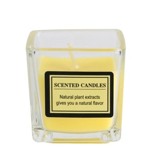 YUHUAN Scented Candles Square Glass Cup Floral Plant Fragrance Home Decor 80-110 Characters - Product Image 3