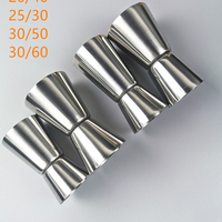 Outil de Bar en acier inoxydable Double face anneau de tête 20/40 30/60ml tasse à mesurer le vin cuivre or cuivre Cocktail BarJigger