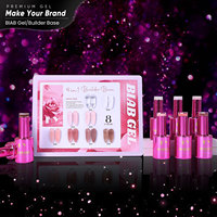 Gel UV HEMA-Free auto-nivelant Hanyinails BIAB pour extension d'ongles, pour salon ou usage domestique, lampe LED, OEM/ODM en gros