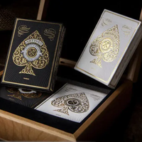 Cartes à Jouer Personnalisées de Qualité Supérieure en Papier RFID, Lisses, Étanche, Plaqué Or, Cadeau Créatif, Durables, pour la Famille