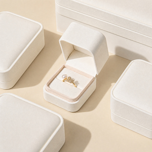 Boîte à <span class=keywords><strong>bijoux</strong></span> de luxe Zebopak en <span class=keywords><strong>cuir</strong></span> PU avec insert souple pour emballage cadeau de bague - Product Image 3