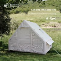 Tente Gonflable Automatique Haoyu 63 m² Style Classique en Tissu Oxford, Tente de Camping Quatre Saisons Imperméable 3000mm+