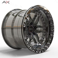 Jantes AX Drag Wheels 17x12 17x10 15x10 Chrome Noir Véritables Jantes Beadlock 5x115 5x114.3 pour Dodge Charger Hellcat Widebody Challenger