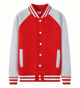 Chaquetas de Béisbol Transpirables con Cuello en V para Hombre, Chaquetas Varsity de Forro Polar con Bordado y Logotipo Personalizados, Estilo Folk para Verano e Invierno - Product Image 5