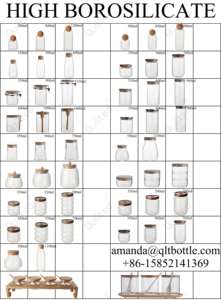 Bocaux de conservation en verre transparent en borosilicate de haute qualité, petits et bon marché, avec couvercle en bambou, pour épices, miel, etc. - Product Image 6