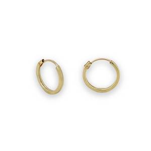Conjunto de aretes de lujo de tubo cuadrado de oro de 14 quilates al por mayor, bonitos aretes de aro de nuevo diseño para ropa informal y de boda - Product Image 1