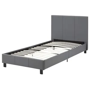 home furniture lit 140X190 letto queen storage single headboard bedroom PVC velvet beds