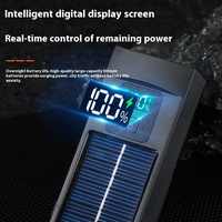 Lampe frontale solaire étanche à affichage numérique pour vélo Lampe solaire USB pour vélo