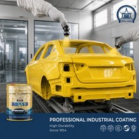 Peinture automobile Wolong 2K46 Jaune Moyen Hydroxyl Acrylique, finition brillante, séchage en 0,5h, ton chaud, couche protectrice solide pour