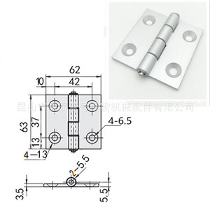 Bisagra de aleación de aluminio E HFC90 E HFC89 E LHFC90 E LHFC89 47 47A 63 63, 4 orificios, 180 grados, para puerta industrial - Product Image 3