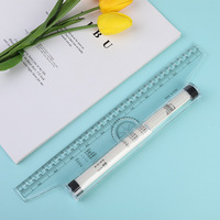 Règle parallèle de 30 cm, règle à roulettes de dessin, règle transparente multifonction pour le dessin et la conception, règle d'angle pour la couture
