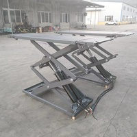 Industrielle Ultradünne Kleine Scherenhebebühne für Fahrzeuganhebung 3500kg Niedrige Höhe 110mm Elektrischer & Hydraulischer Antrieb