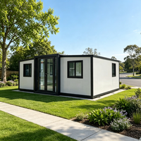 Maison conteneur préfabriquée de haute qualité, à double aile, 2 chambres, démontable, anti-sismique, extensible, avec villa