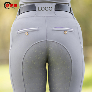 SGL personalizzato Silicone stampa pantaloni equitazione all'ingrosso calzoni equestri donna completo Breeche - Product Image 6