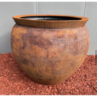 Grandes jardinières d'extérieur Chau Viet Pottery, qualité supérieure, durables, modernes, toutes saisons, en fibre de verre, finition peinte, pour la maison et le jardin, nombreuses