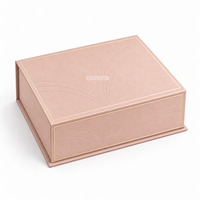 Emballage de soins de la peau de qualité supérieure et durable, boîte rigide à clapet magnétique en papier texturé avec insert en mousse