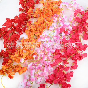 ดอกเฟื่องฟ้าประดิษฐ์จากผ้าไหมสำหรับตกแต่งงานแต่งงาน สีแดง ชมพู ส้ม แดงกุหลาบ ขาว สำหรับตกแต่งฉากงานแต่งงาน - Product Image 1