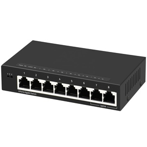 Commutateur Ethernet <span class=keywords><strong>LAN</strong></span> intelligent à boucle de <span class=keywords><strong>8</strong></span> ports 10/100/1000 Mbps, DC 5V, extension de 250 mètres, alarme Gigabit - Product Image 4