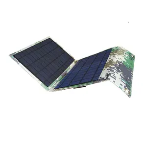 Nuevo estilo, Panel Solar plegable portátil de 12W, cargador de 5V 1.8A para carga al aire libre, dispositivos Usb como linterna para tableta de teléfono móvil