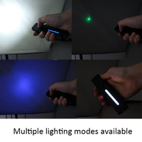 Lampe torche laser LED 2500LM avec lumière UV et RGB, étanche, portable, rechargeable par USB, magnétique, lampe torche tactique EDC