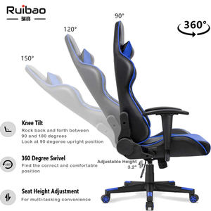 Silla de Juego Ergonómica Giratoria Cómoda al por Mayor, Moderna con Elevación de Gas de 3 Etapas, Logotipo Personalizado, Cuero Sintético, 24 Meses de Garantía - Product Image 3