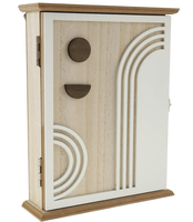 Porte-clés mural en bois avec crochets intégrés, boîte à clés en bois pour la maison, le bureau et l'entrée