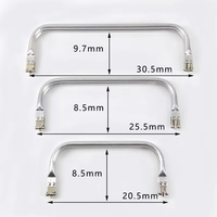 Sac d'embrayage en métal de 20/25/30cm pièces de sacs tubulaires en aluminium cadre de sac à main de docteur