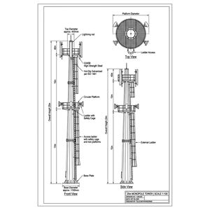 25m Tapered Hot-Dip Galvanized Steel Monopole <strong>Communication</strong> <strong>Tower</strong> for 4G 5G GSM Signal <strong>Antenna</strong> Telecommunication <strong>Pole</strong> - Product Image 3